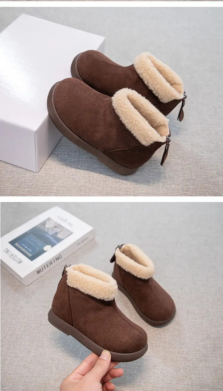 Baby Fleece Boots Brown Winter Warm Anti-Slip — feature 13