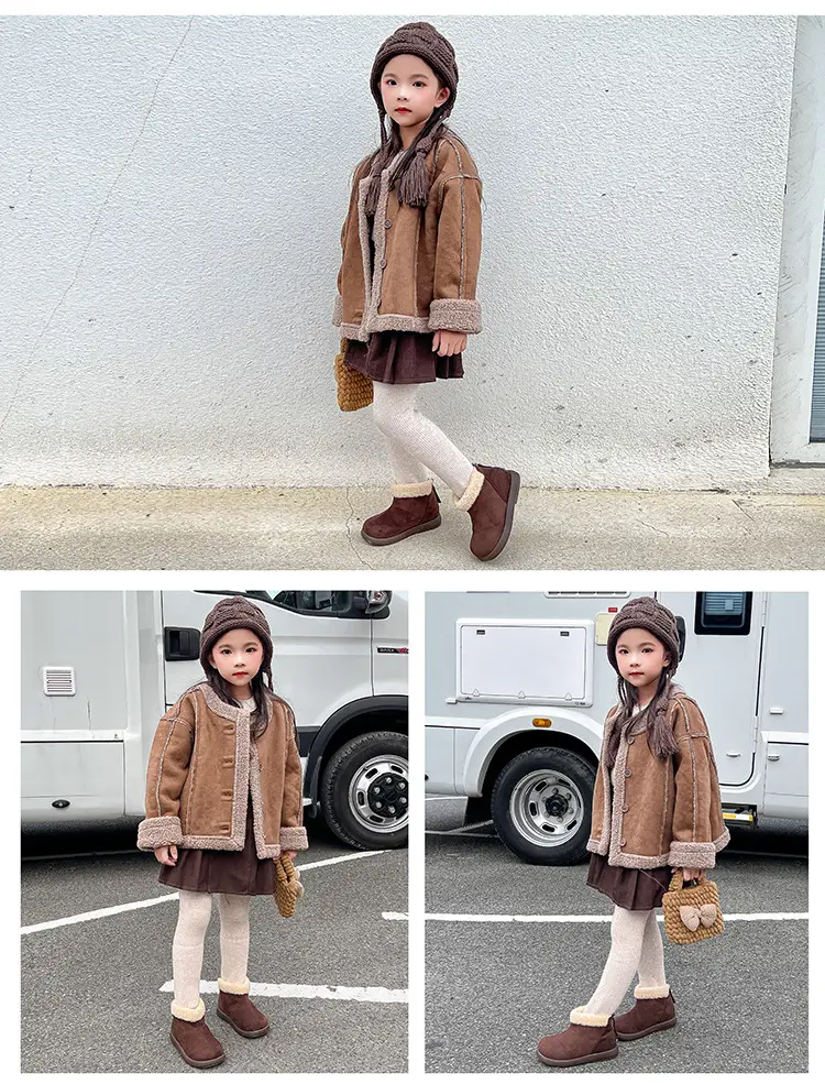 Baby Fleece Boots Brown Winter Warm Anti-Slip — feature 20