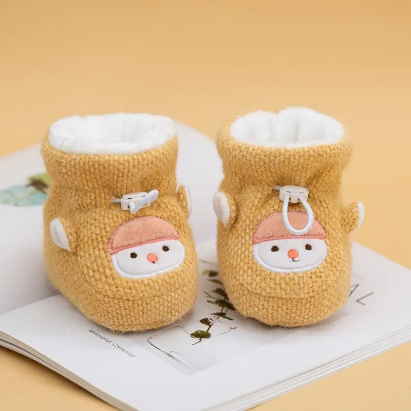 Newborn Baby Shoes Light Blue Velvet 0-6 Months — feature 5