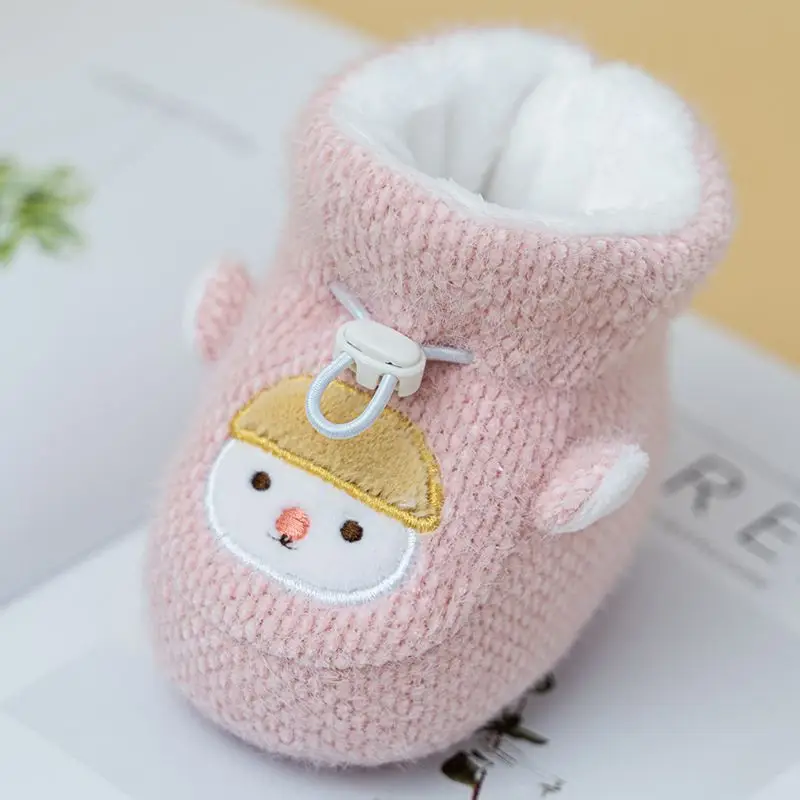 Newborn Baby Shoes Light Blue Velvet 0-6 Months — feature 6