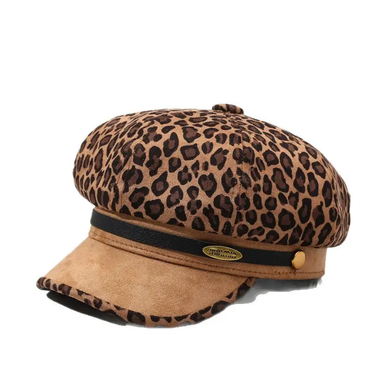 Black Plush Octagonal Beret for Women Winter Warm - Image 8