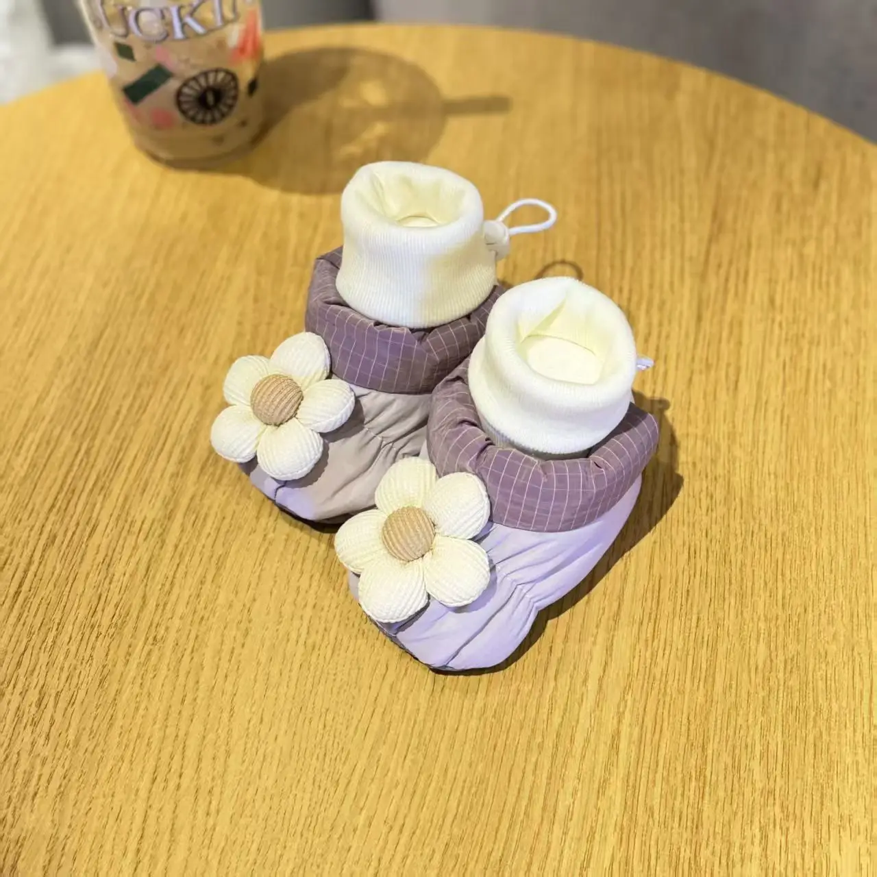 Baby Winter Warm Cartoon Shoes with Floral Design