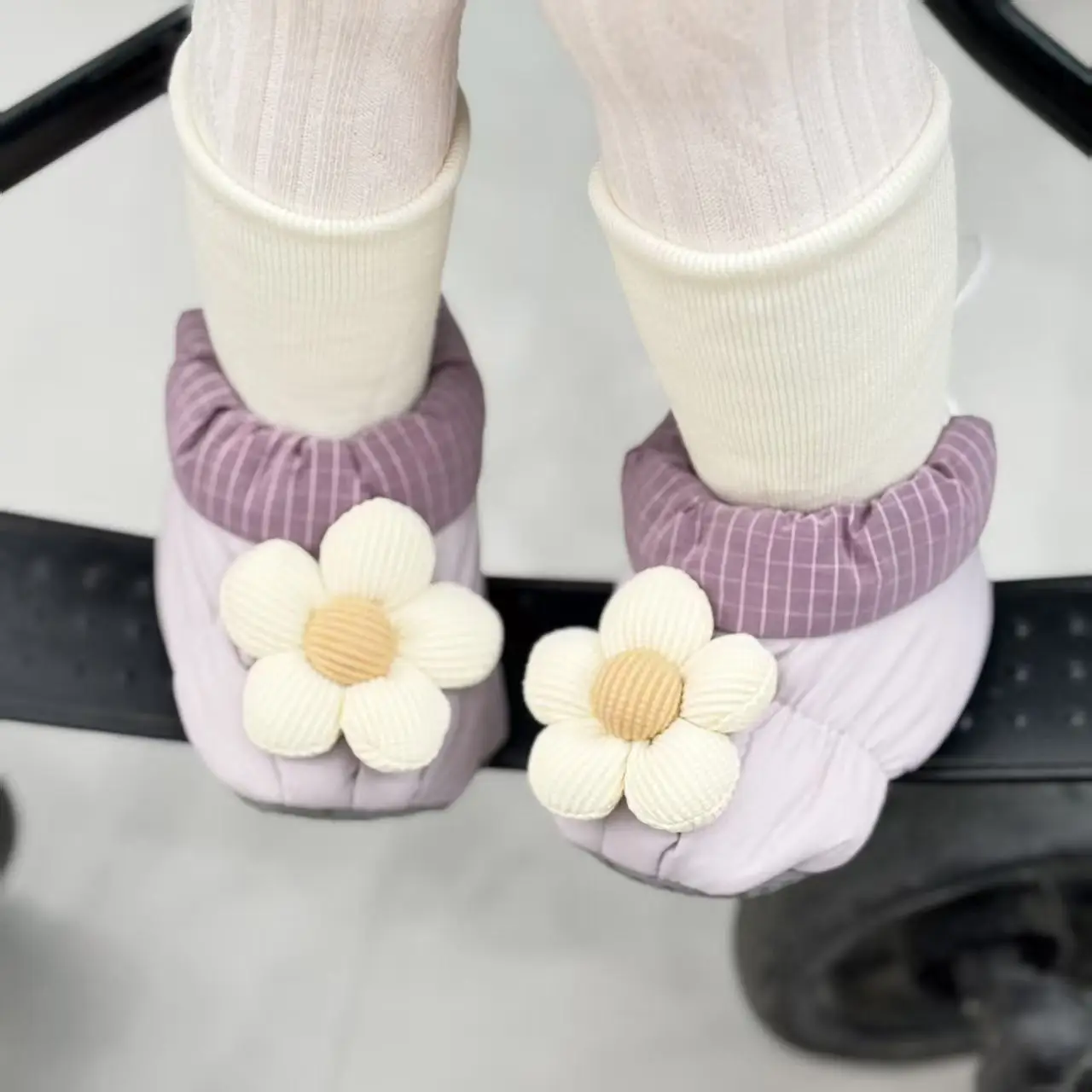 Baby Winter Warm Cartoon Shoes with Floral Design