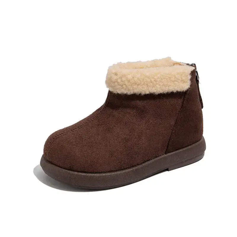 Baby Fleece Boots Brown Winter Warm Anti-Slip