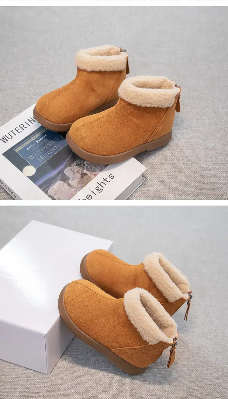 Baby Fleece Boots Brown Winter Warm Anti-Slip — feature 10