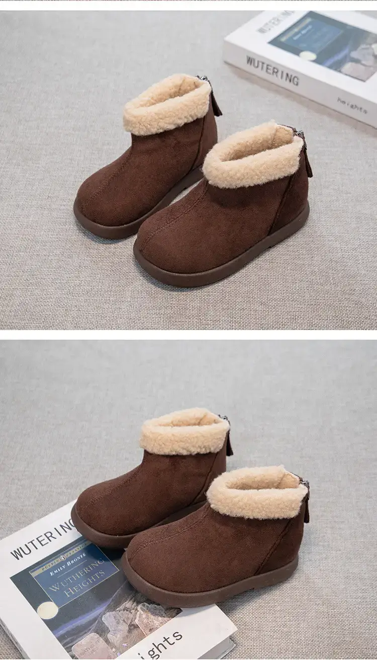 Baby Fleece Boots Brown Winter Warm Anti-Slip — feature 11
