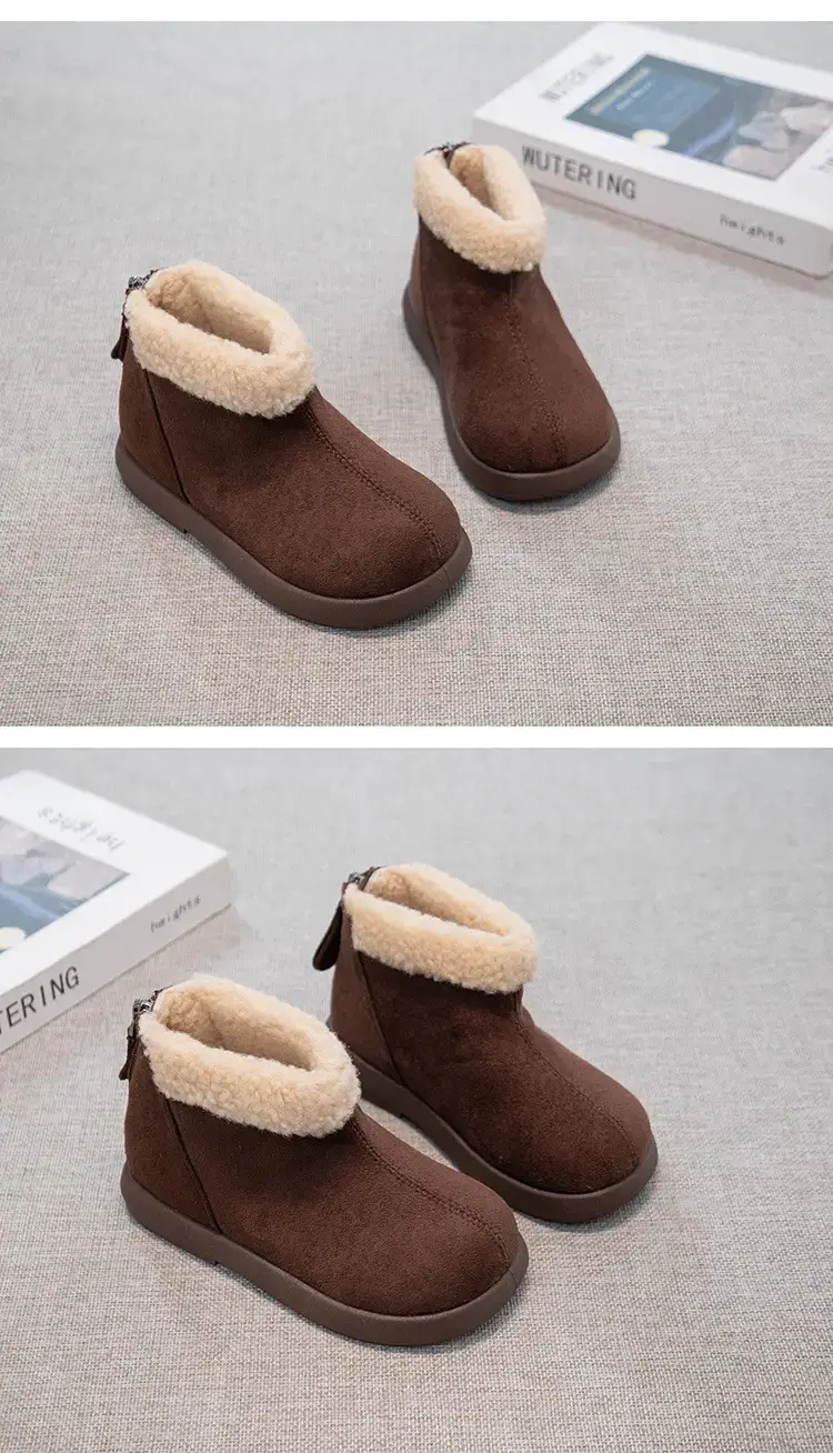 Baby Fleece Boots Brown Winter Warm Anti-Slip — feature 12