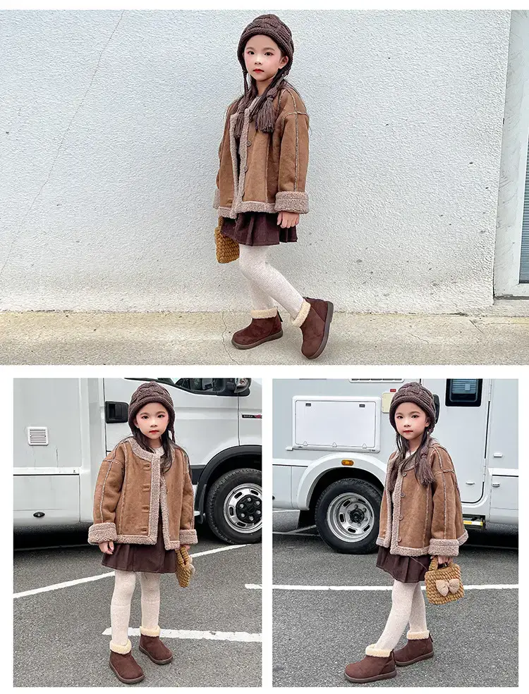 Baby Fleece Boots Brown Winter Warm Anti-Slip — feature 20