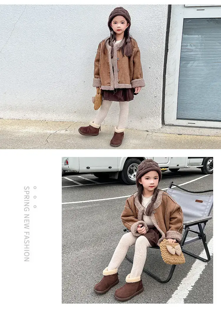 Baby Fleece Boots Brown Winter Warm Anti-Slip — feature 23
