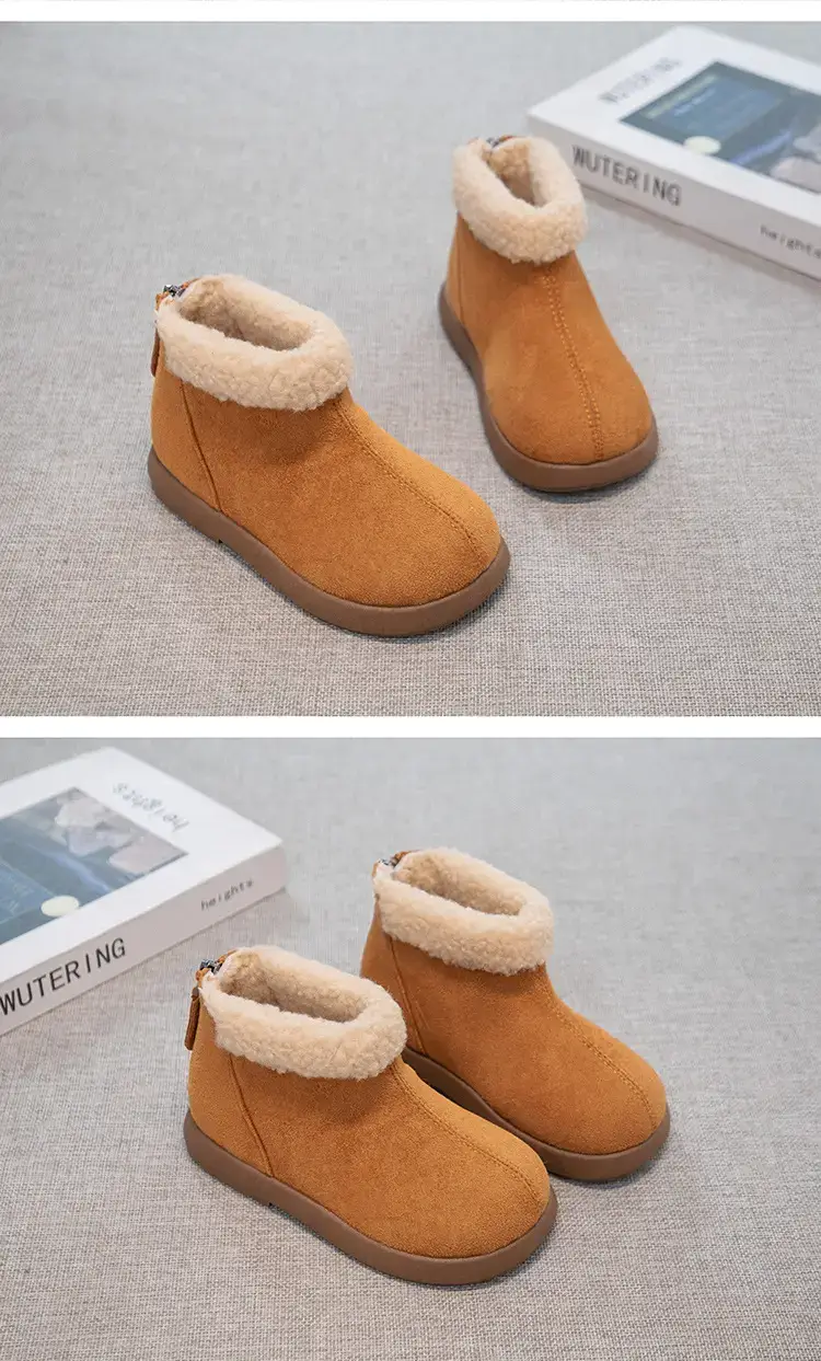 Baby Fleece Boots Brown Winter Warm Anti-Slip — feature 8