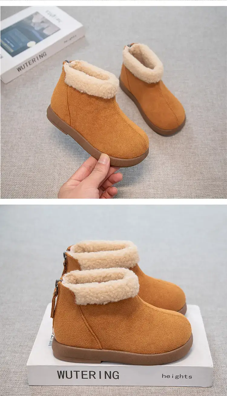 Baby Fleece Boots Brown Winter Warm Anti-Slip — feature 9