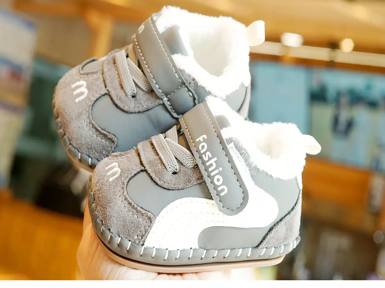 Baby Shoes Soft Sole Winter Fleece Lined 0-1Y — feature 9