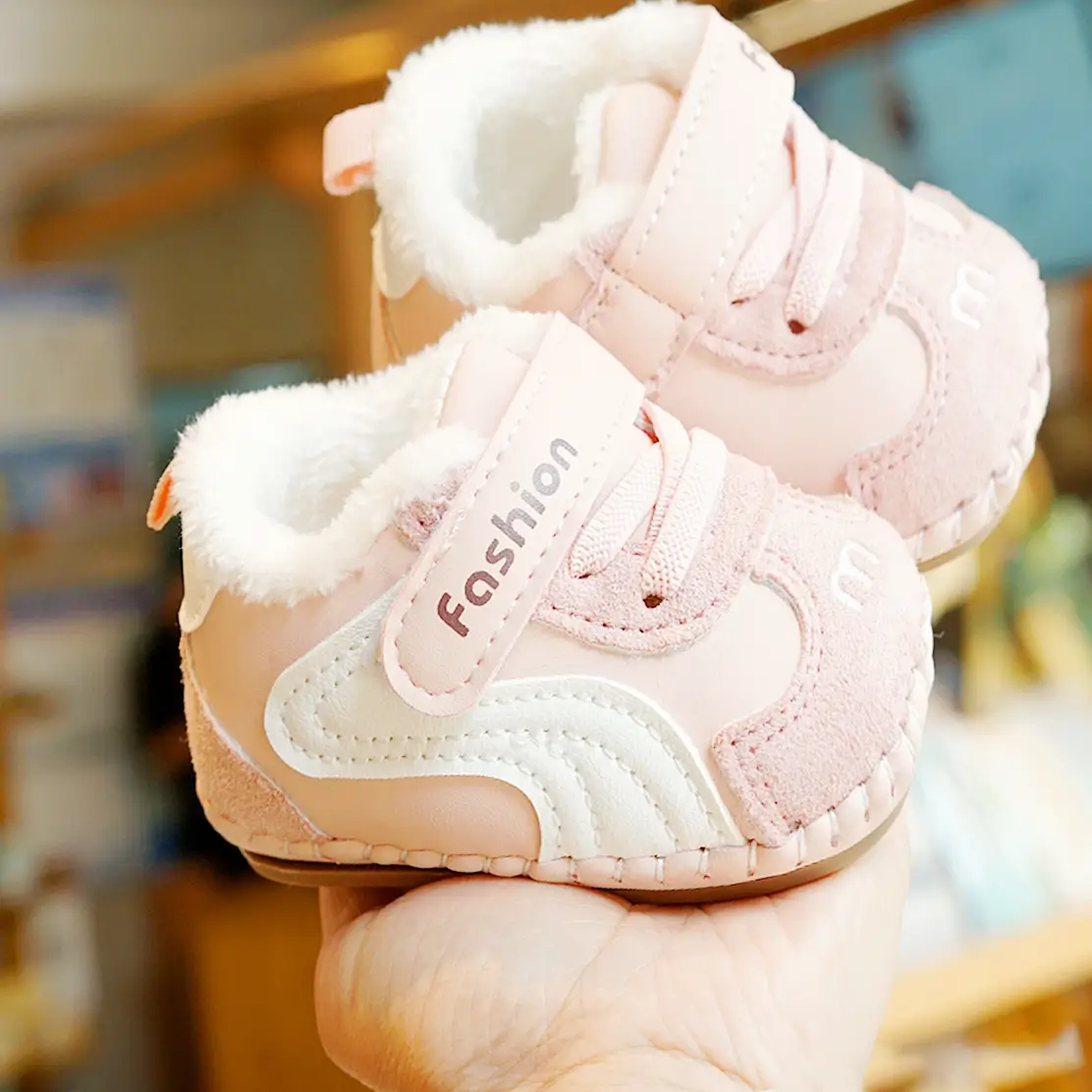 Baby Shoes Soft Sole Winter Fleece Lined 0-1Y