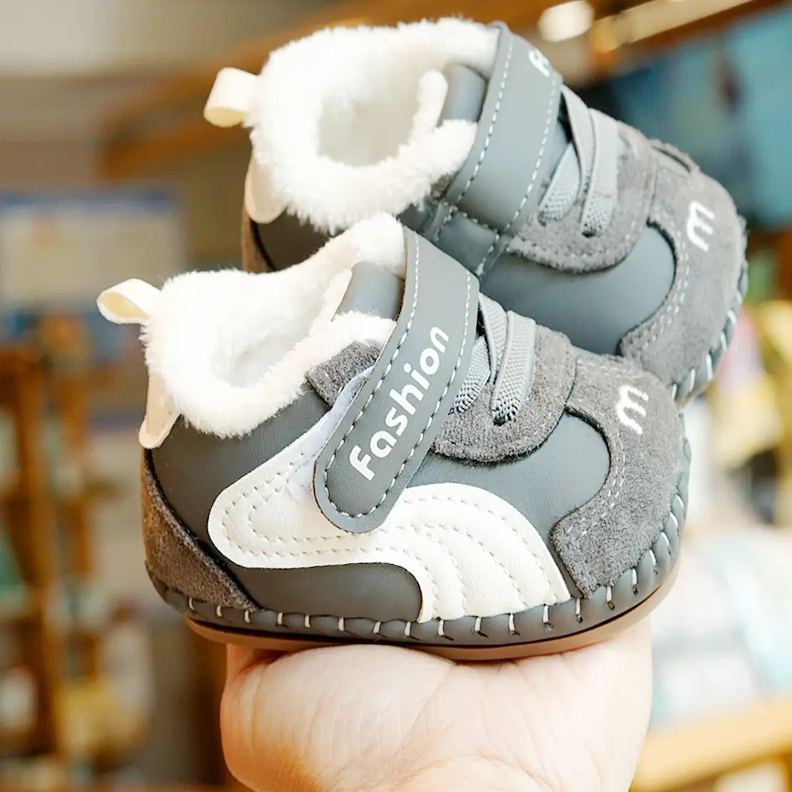 Baby Shoes Soft Sole Winter Fleece Lined 0-1Y