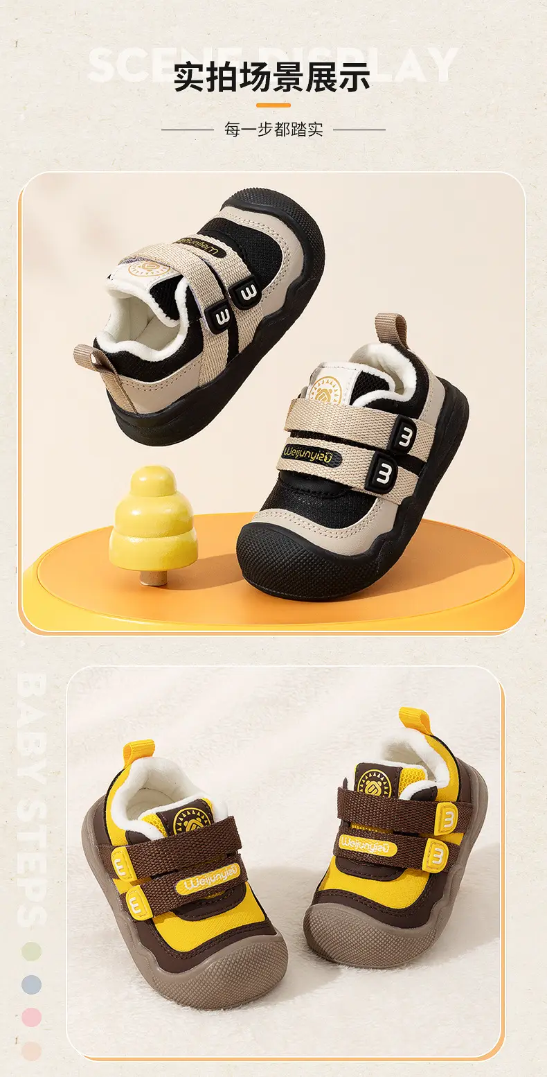 2025 Toddler Shoes for Girls Cotton Soft Sole Autumn Winter Baby Shoes — feature 15