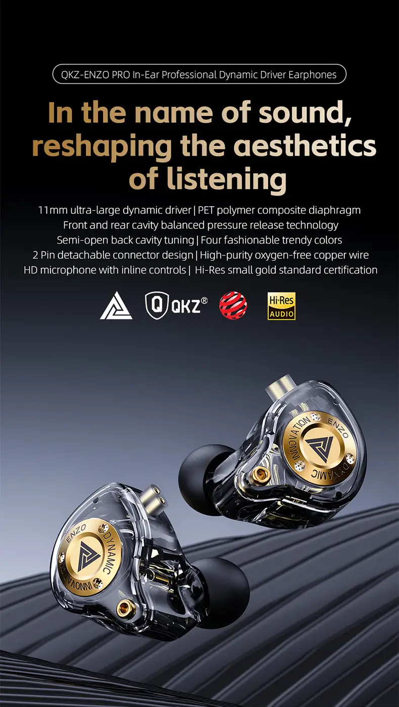QKz Enzo Pro Gaming Wired Headphones with Microphone — feature 21