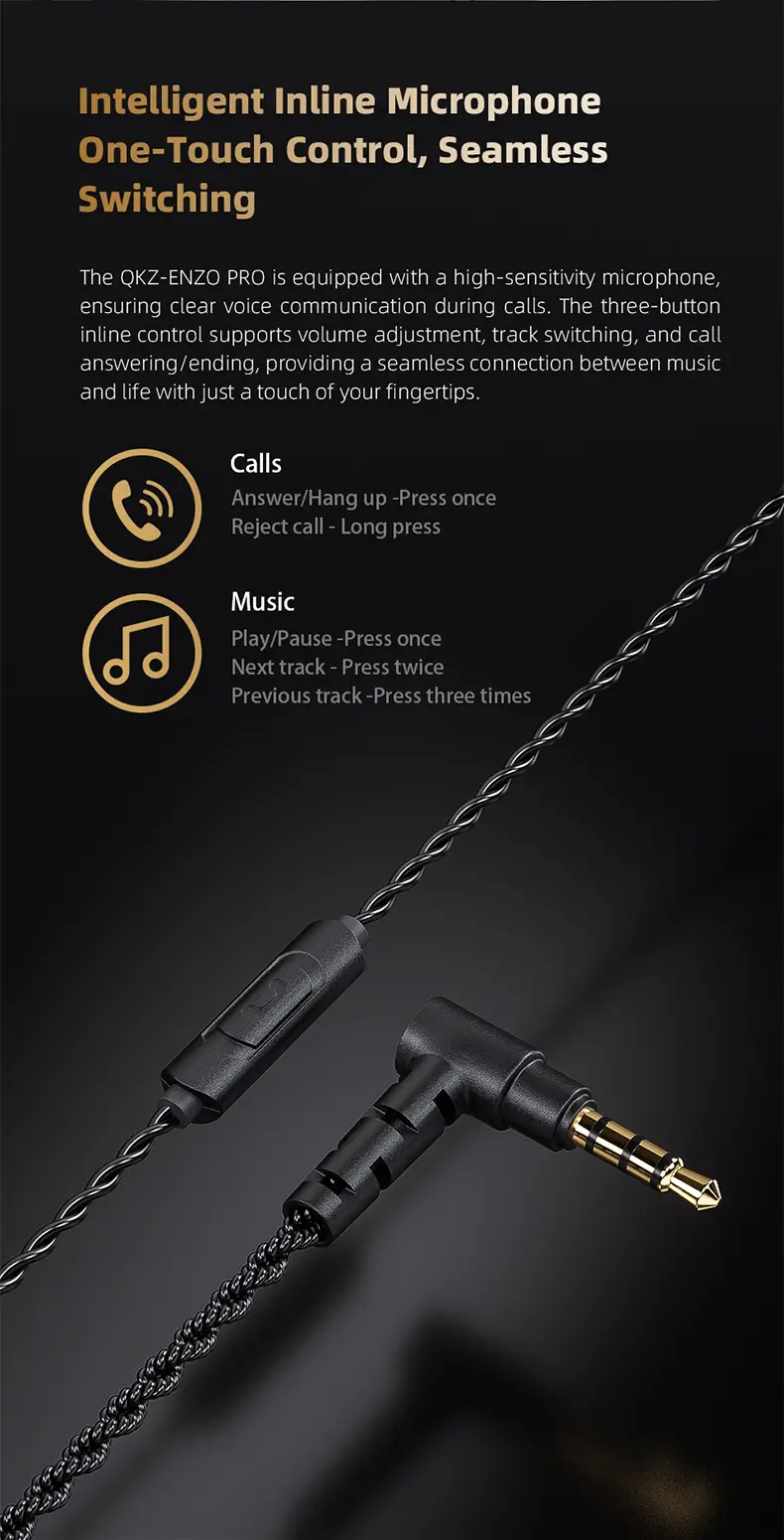 QKz Enzo Pro Gaming Wired Headphones with Microphone — feature 35