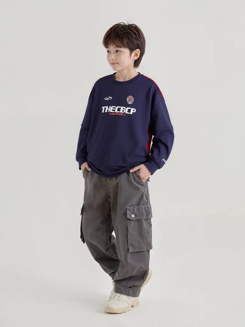 Kids Cotton T-Shirt Navy Blue Big Size TheBCP