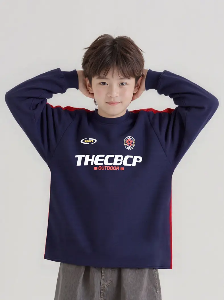 Kids Cotton T-Shirt Navy Blue Big Size TheBCP