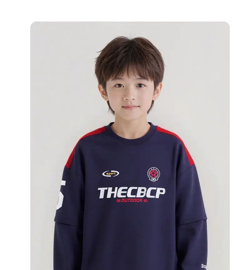 Kids Cotton T-Shirt Navy Blue Big Size TheBCP — feature 2