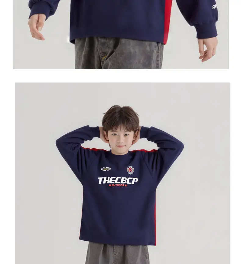 Kids Cotton T-Shirt Navy Blue Big Size TheBCP — feature 7
