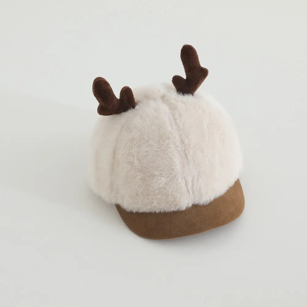Baby Winter Hat with Antlers & Plush Cap — feature 5