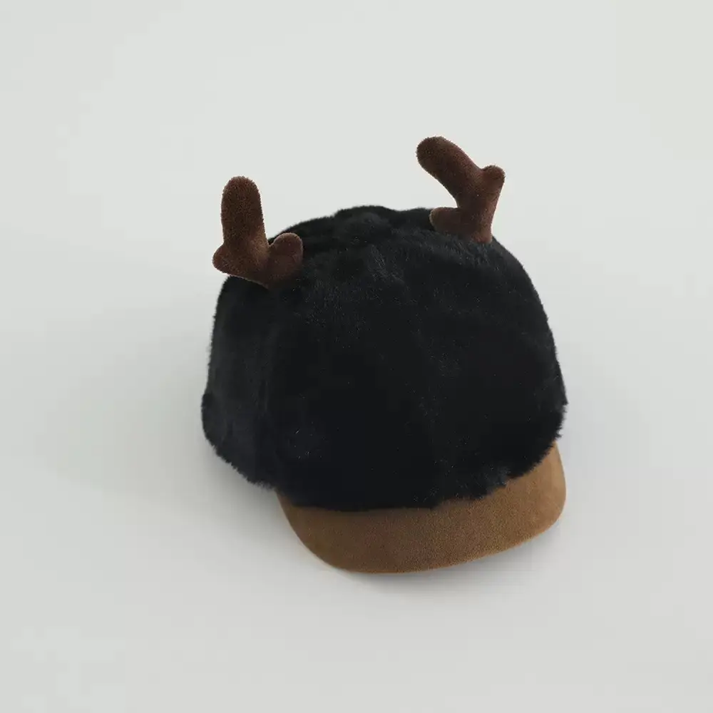 Baby Winter Hat with Antlers & Plush Cap — feature 6