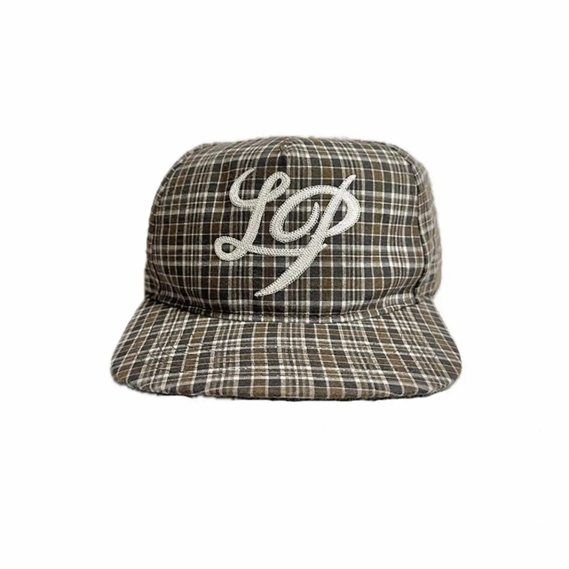 Retro Plaid Letter Embroidered Baseball Cap - Image 6