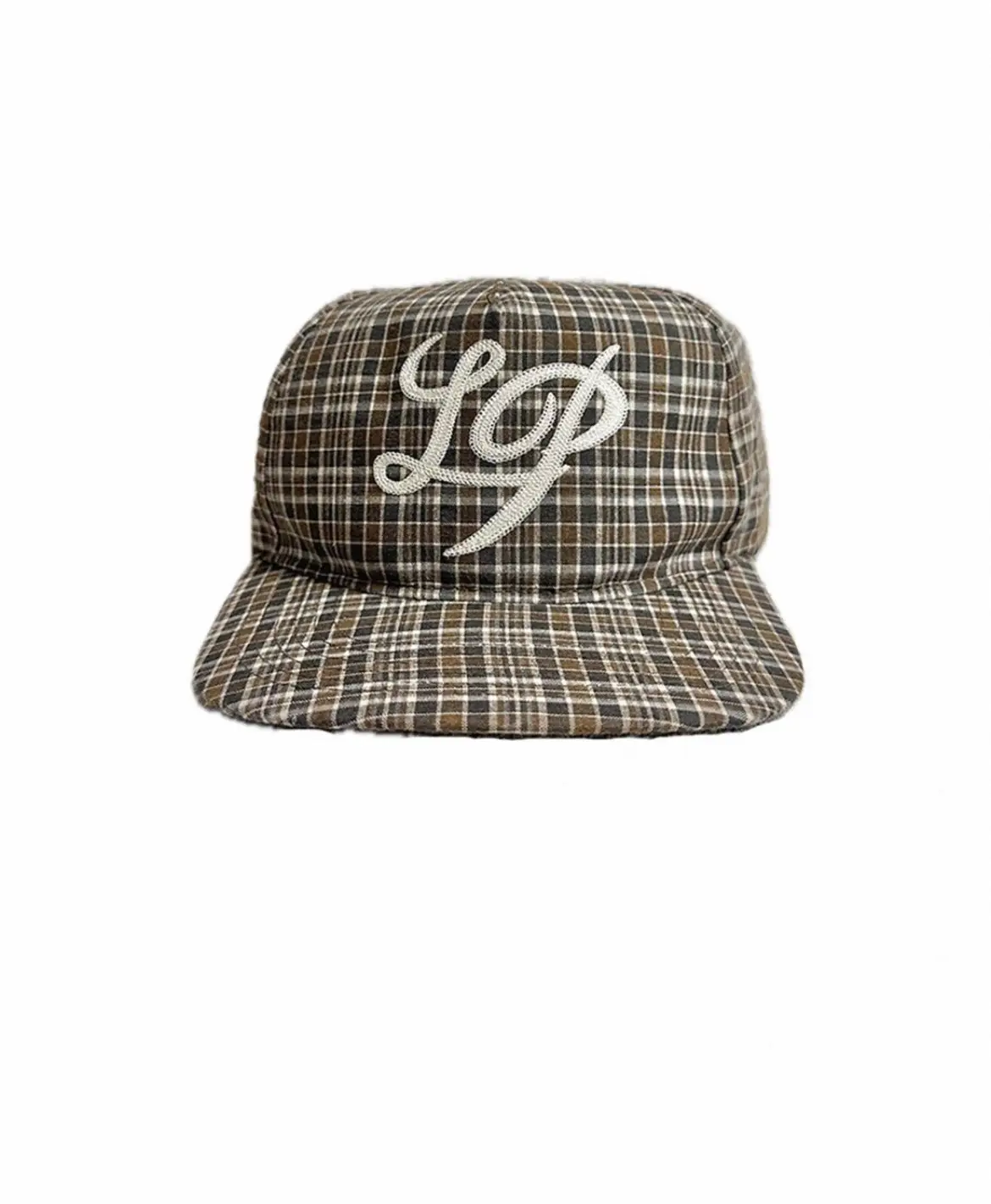 Retro Plaid Letter Embroidered Baseball Cap - Image 1