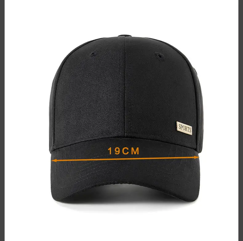 Men's New Suede Baseball Cap with Metal Logo — feature 19