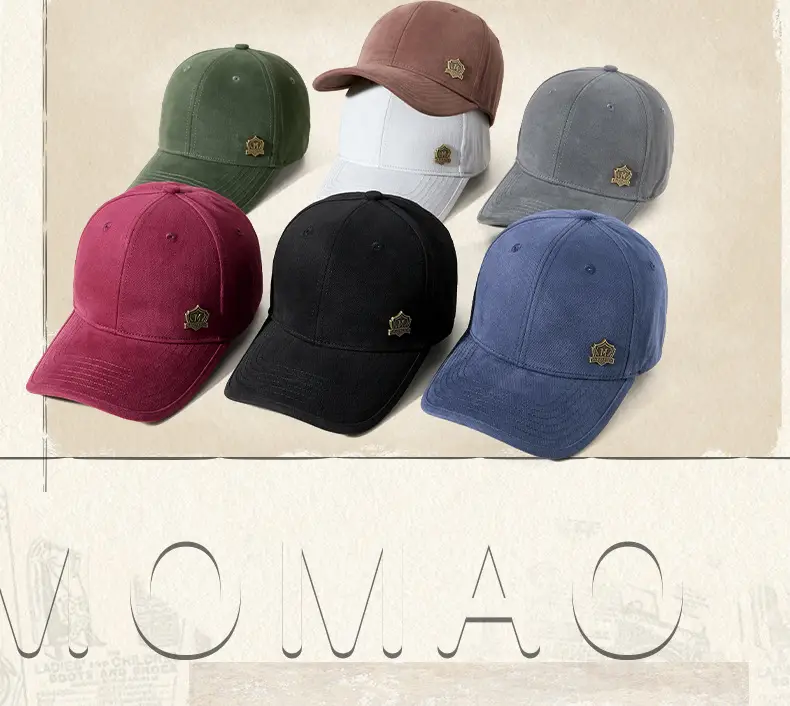Men's Blue & Beige Retro Baseball Cap with Adjustable Metal Buckle — feature 16