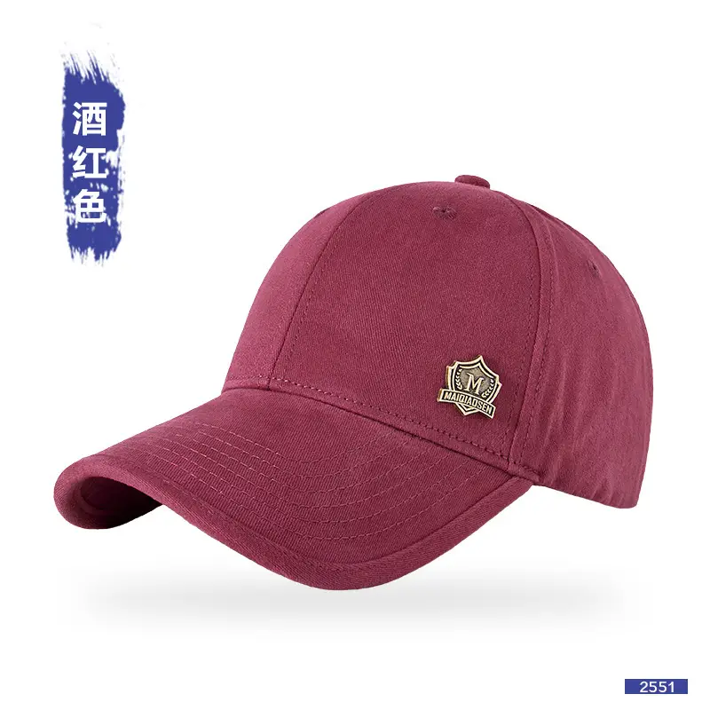 Men's Blue & Beige Retro Baseball Cap with Adjustable Metal Buckle - Image 8