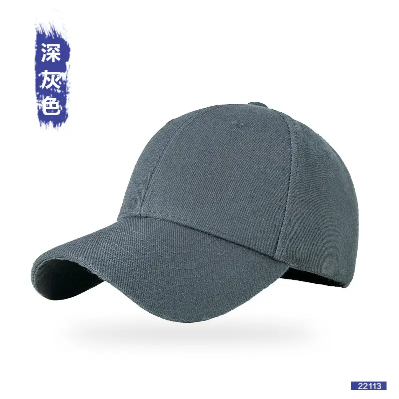 Men Woolen Baseball Cap Grey Wide Bristle Sun Hat - Image 4