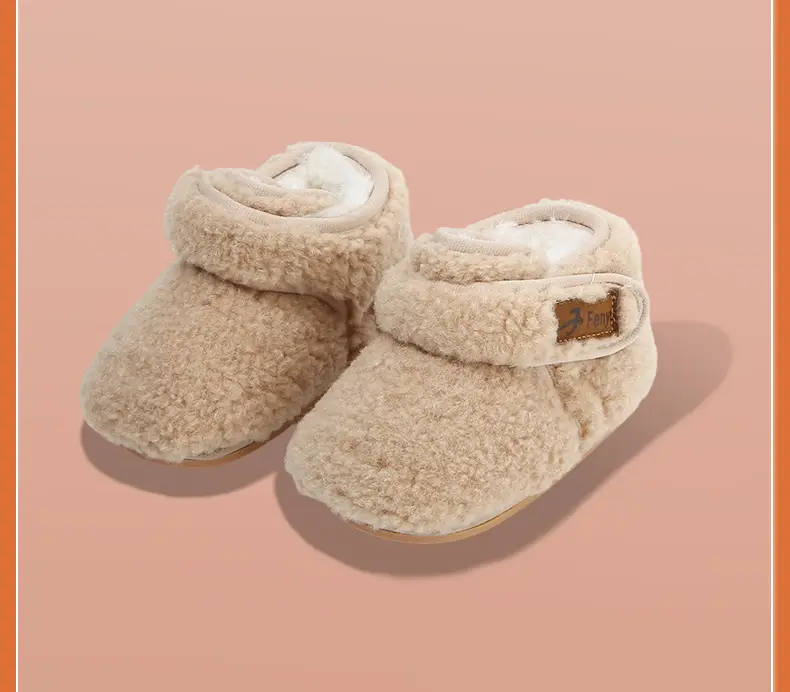 Winter Baby Shoes Soft Fleece Lined 0-6 Months — feature 24