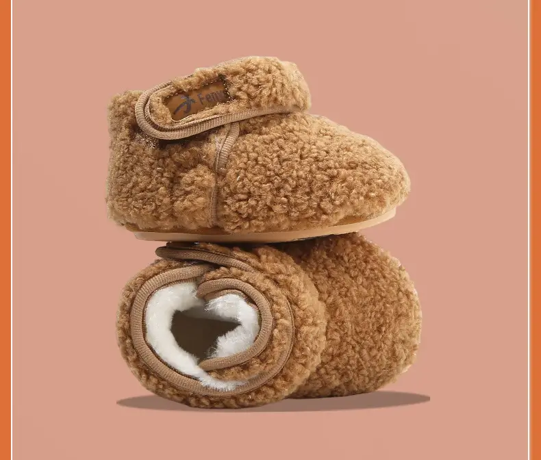 Winter Baby Shoes Soft Fleece Lined 0-6 Months — feature 26