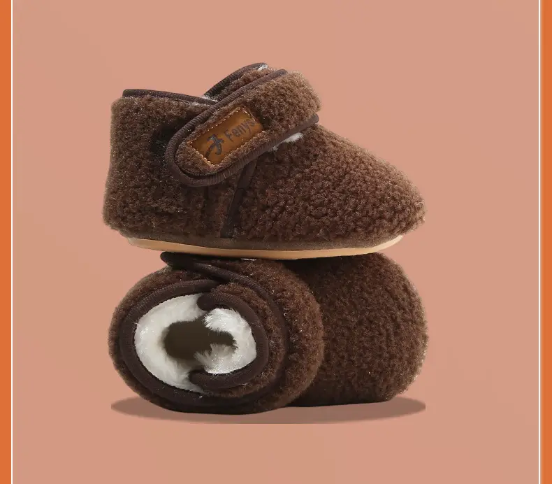 Winter Baby Shoes Soft Fleece Lined 0-6 Months — feature 29