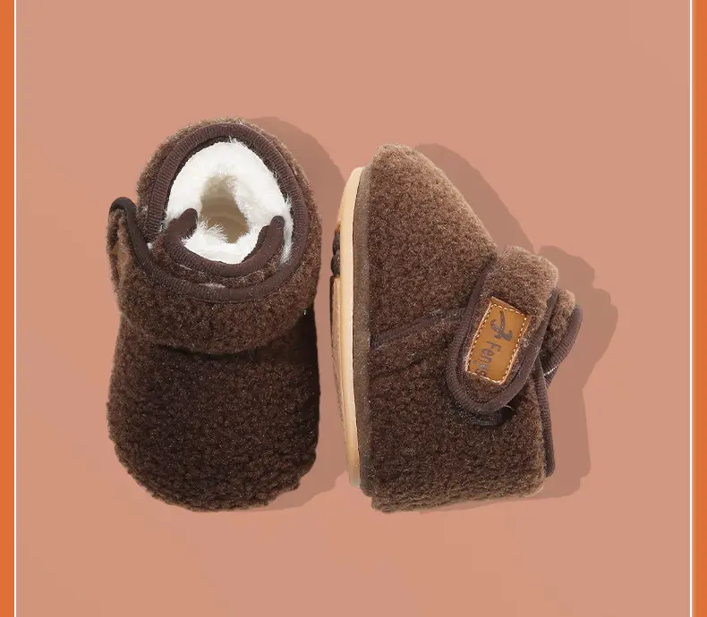 Winter Baby Shoes Soft Fleece Lined 0-6 Months — feature 31