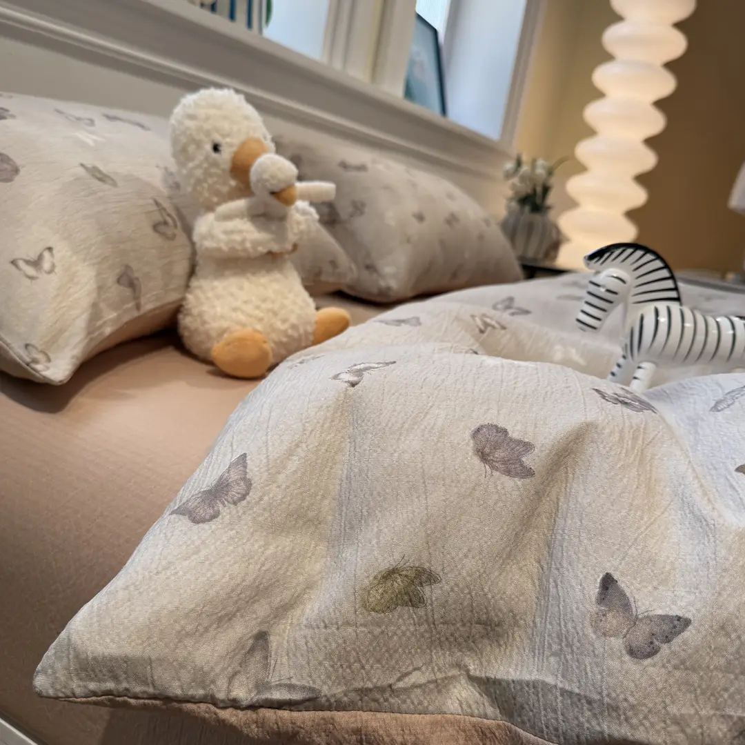 Class a Maternal and Infant-Grade Four-Piece Set, Pure Cotton, Double-Layer Gauze Bed Sheet, Duvet Cover, New Dormitory Fitted Sheet, Three or Four-Piece Set