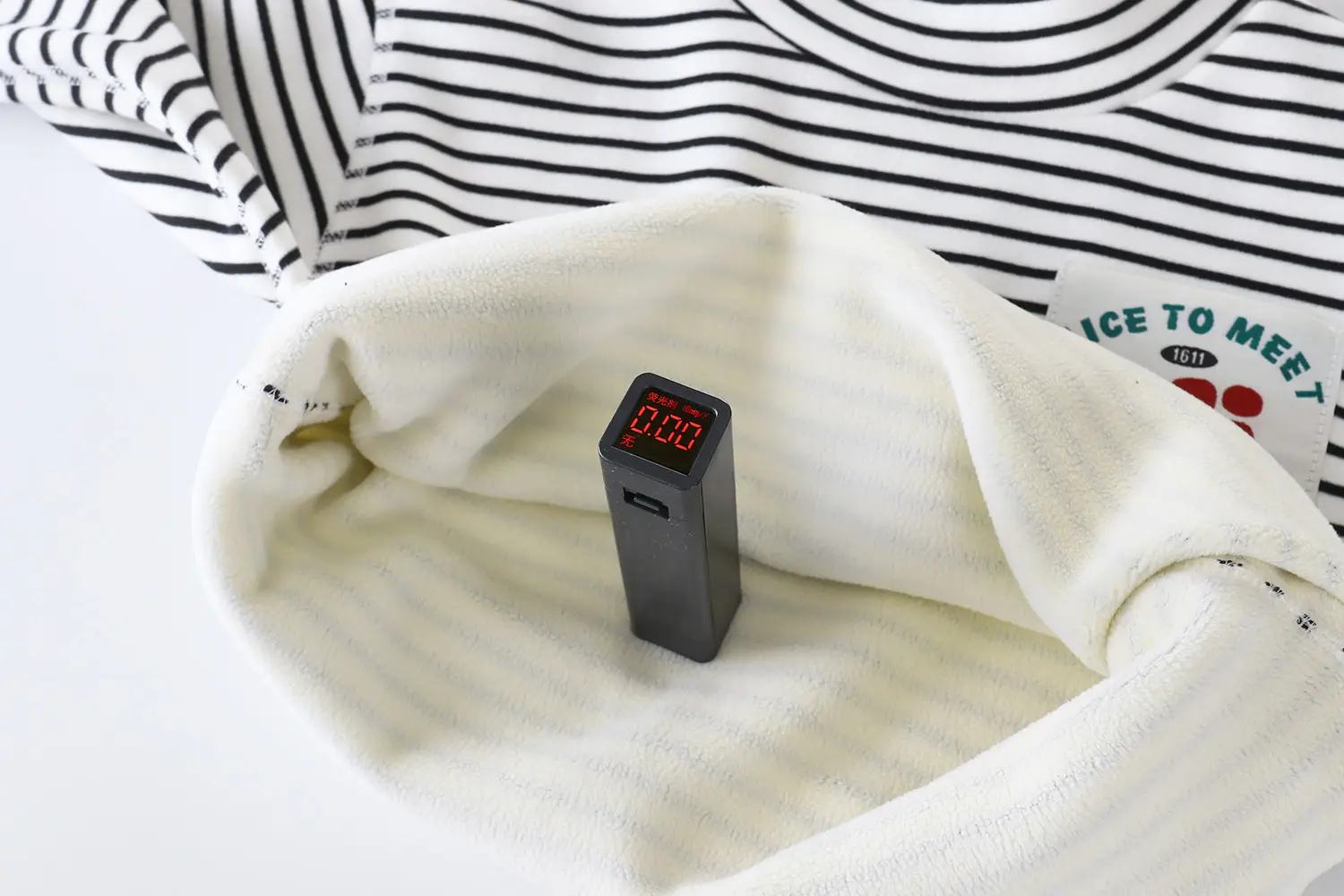 New Kids' Orange Striped Warm Turtleneck Shirt — feature 11