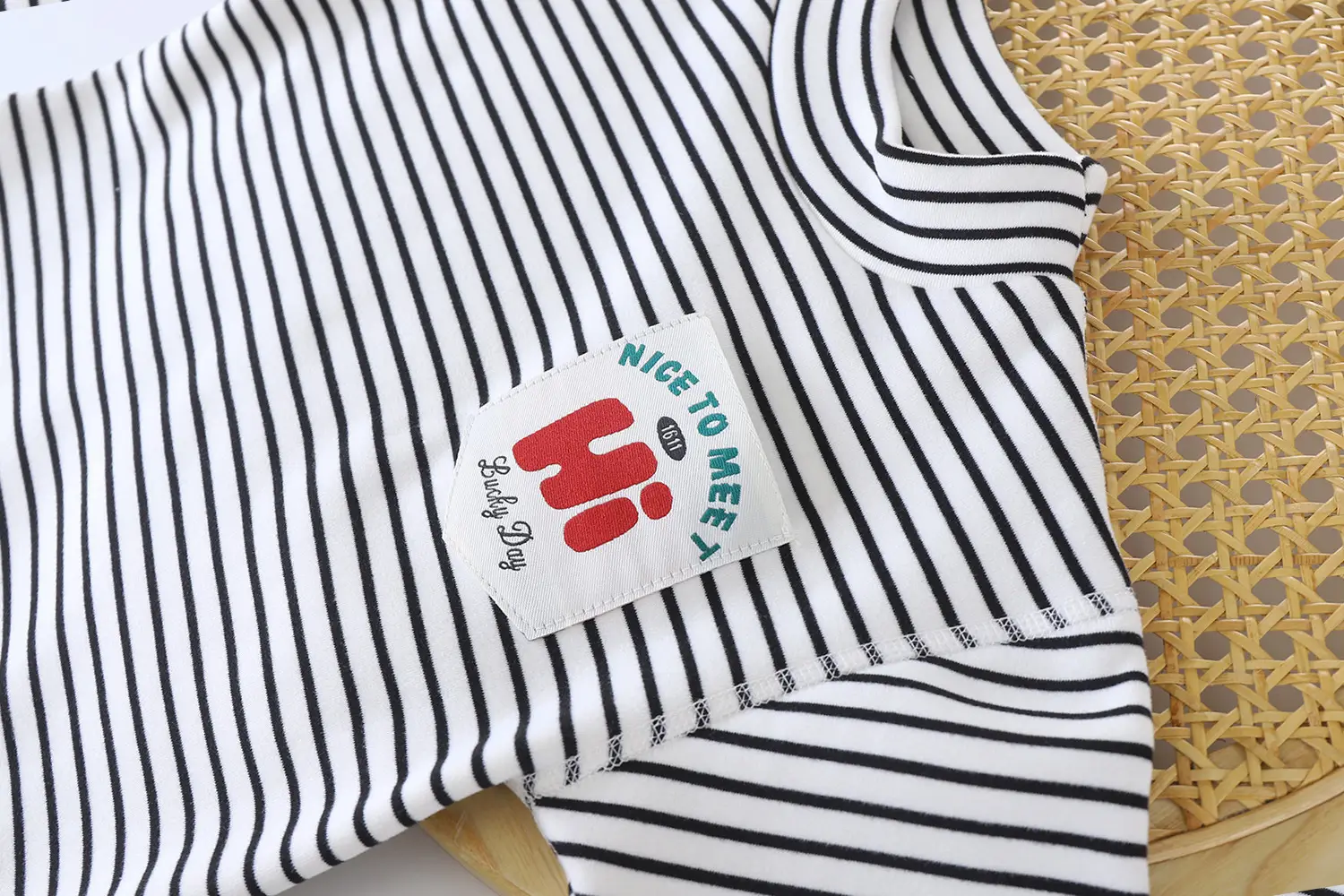 New Kids' Orange Striped Warm Turtleneck Shirt — feature 13