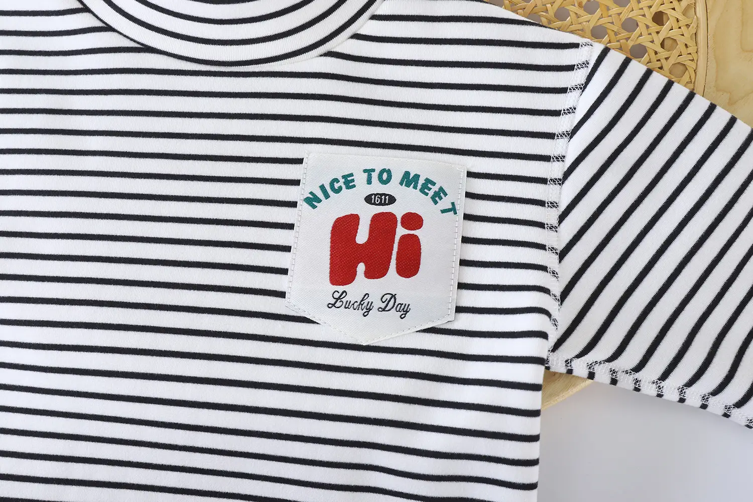 New Kids' Orange Striped Warm Turtleneck Shirt — feature 15