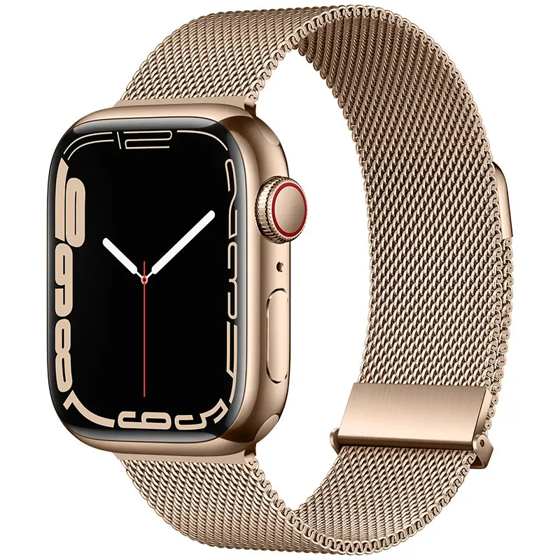Suitable for Apple Watch Strap Applewatch Two-Section Dual Magnetic Milanese Watch Strap iWatch Watch Strap