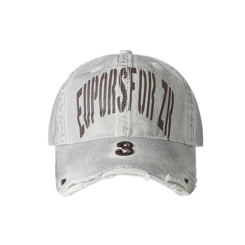 American Retro Distressed Denim Cap for Men Women Hip Hop - Image 6