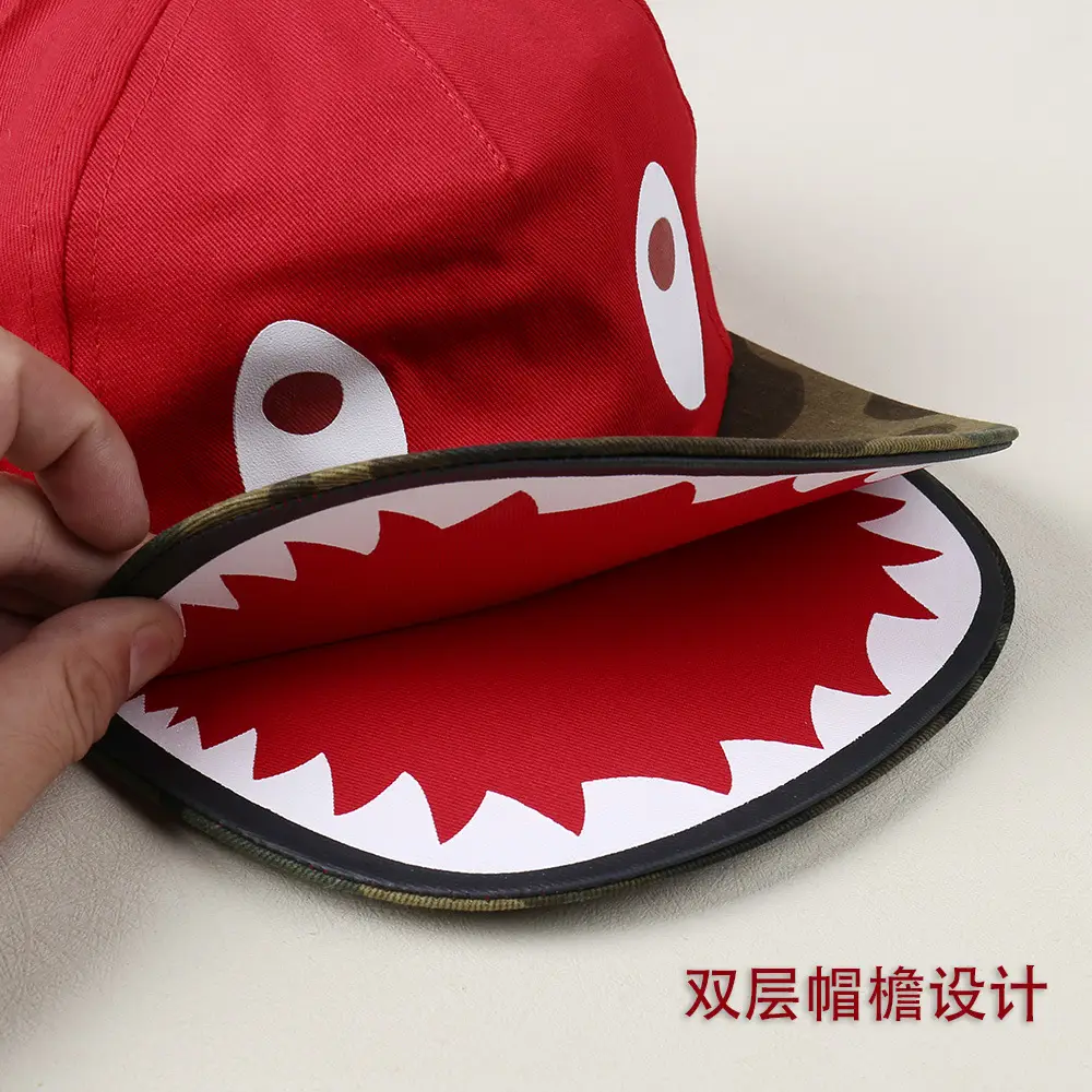 Cute Kitty Cap with Bow and Shark Embroidery - Image 5