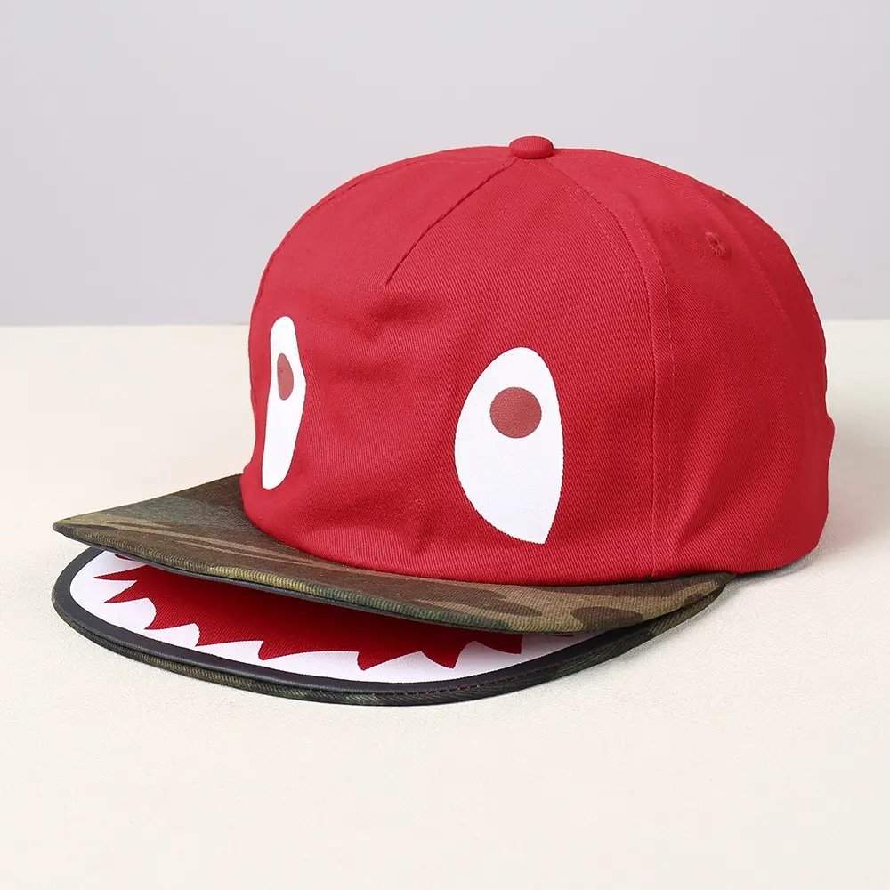 Cute Kitty Cap with Bow and Shark Embroidery - Image 2