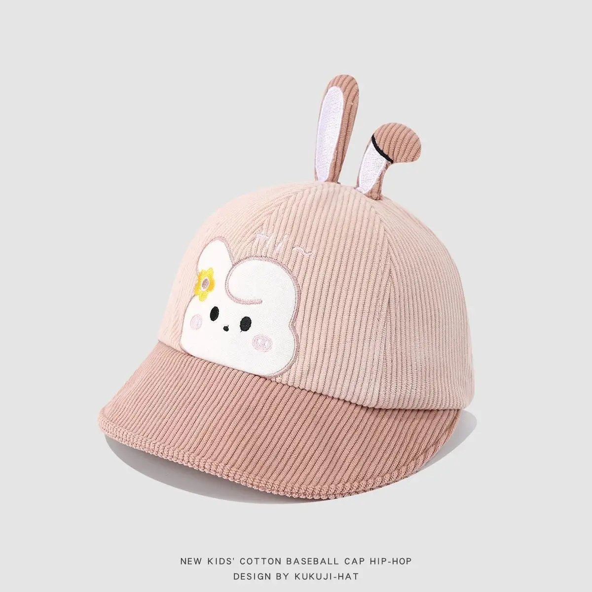 Rabbit Ears Corduroy Hat for Kids Autumn Winter — feature 12