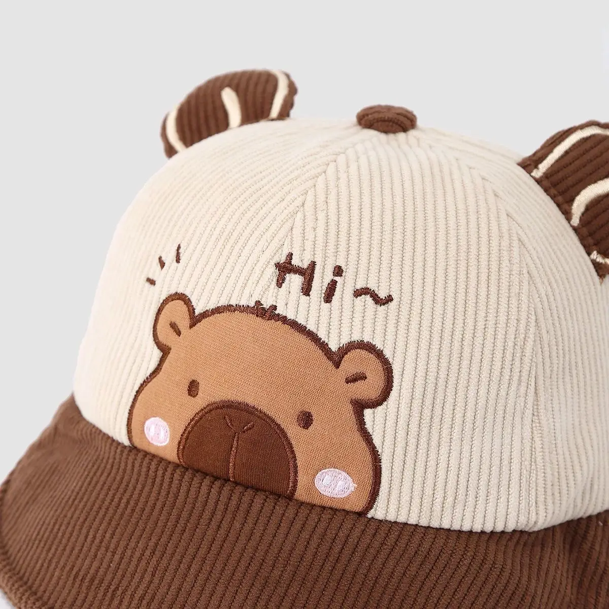 Rabbit Ears Corduroy Hat for Kids Autumn Winter — feature 16