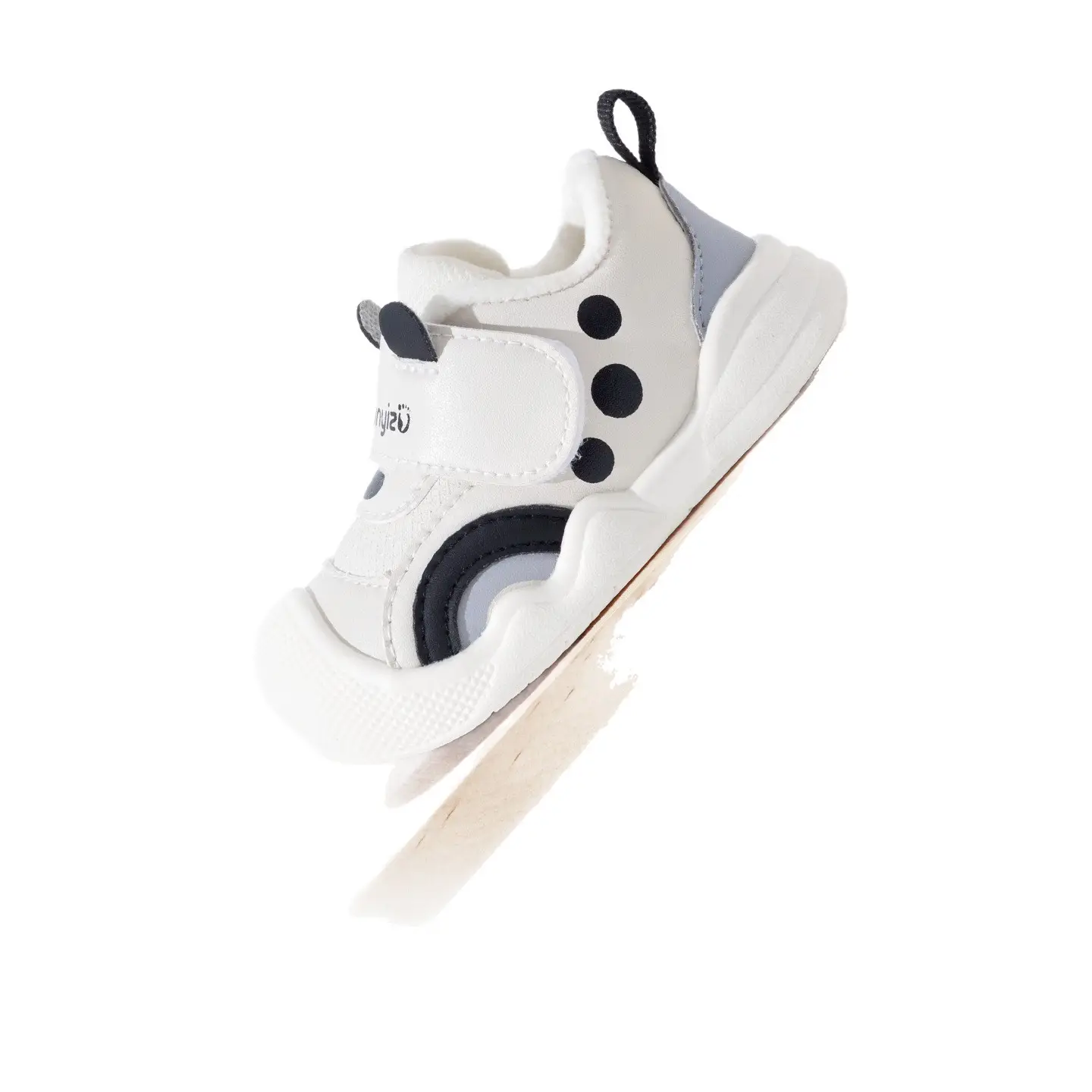 2025 Baby Toddler Fleece-Lined Shoes White Black
