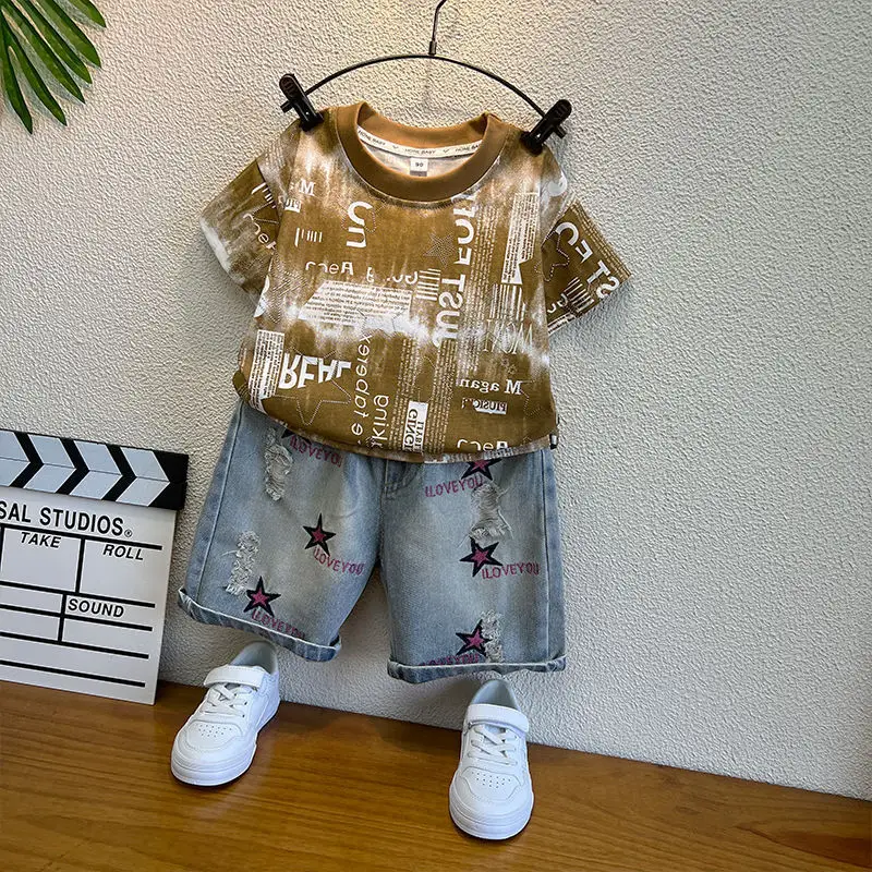 Boys Tie-Dye Kids Summer T-Shirt Set - Image 6