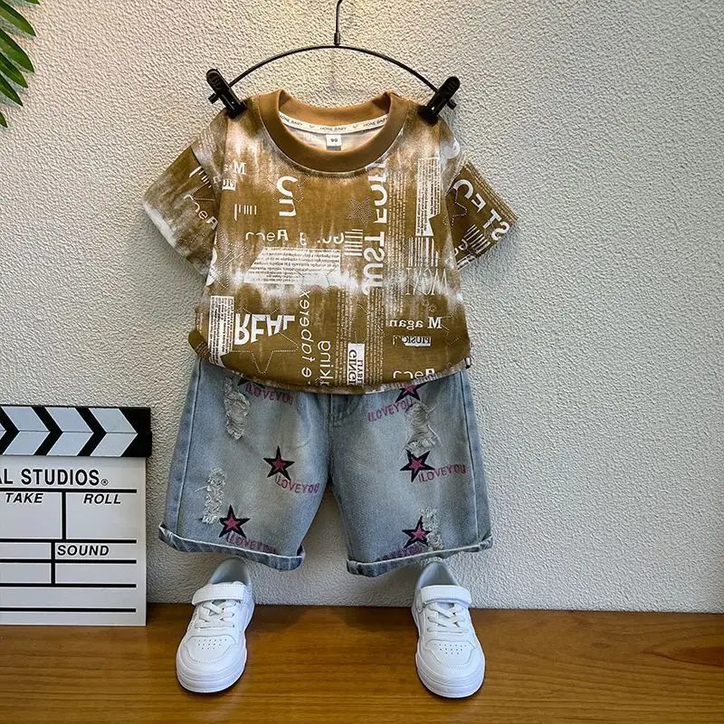 Boys Tie-Dye Kids Summer T-Shirt Set - Image 7